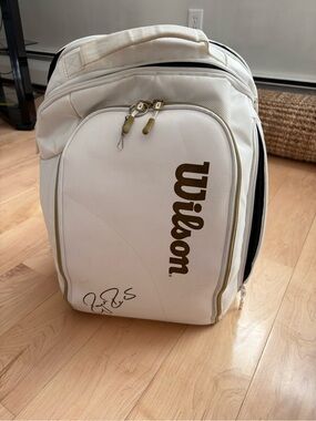 Wilson Federer DNA Tennis Backpack (White/Gold)